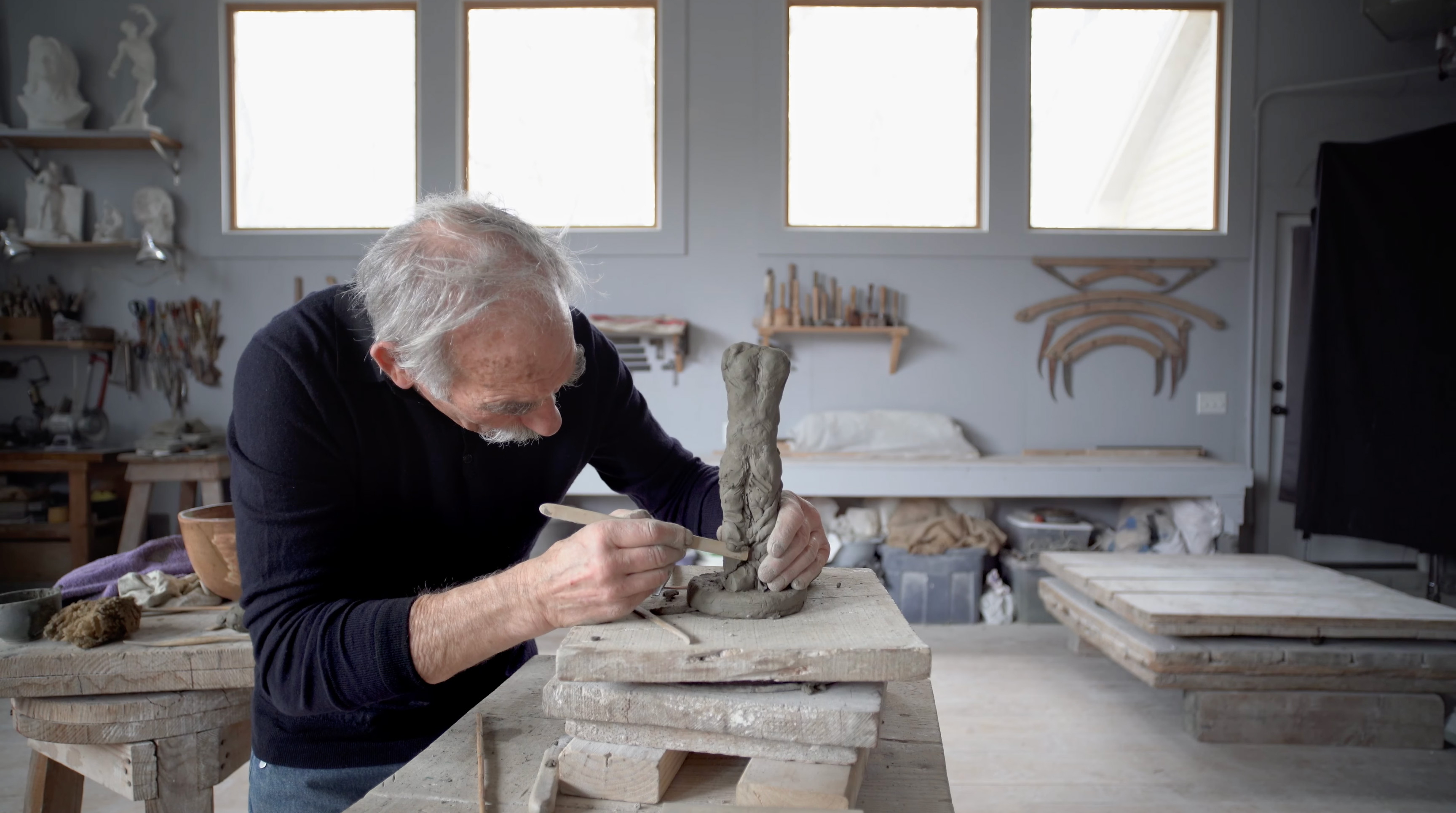 Still from Canova: Sketching in Clay exhibition
