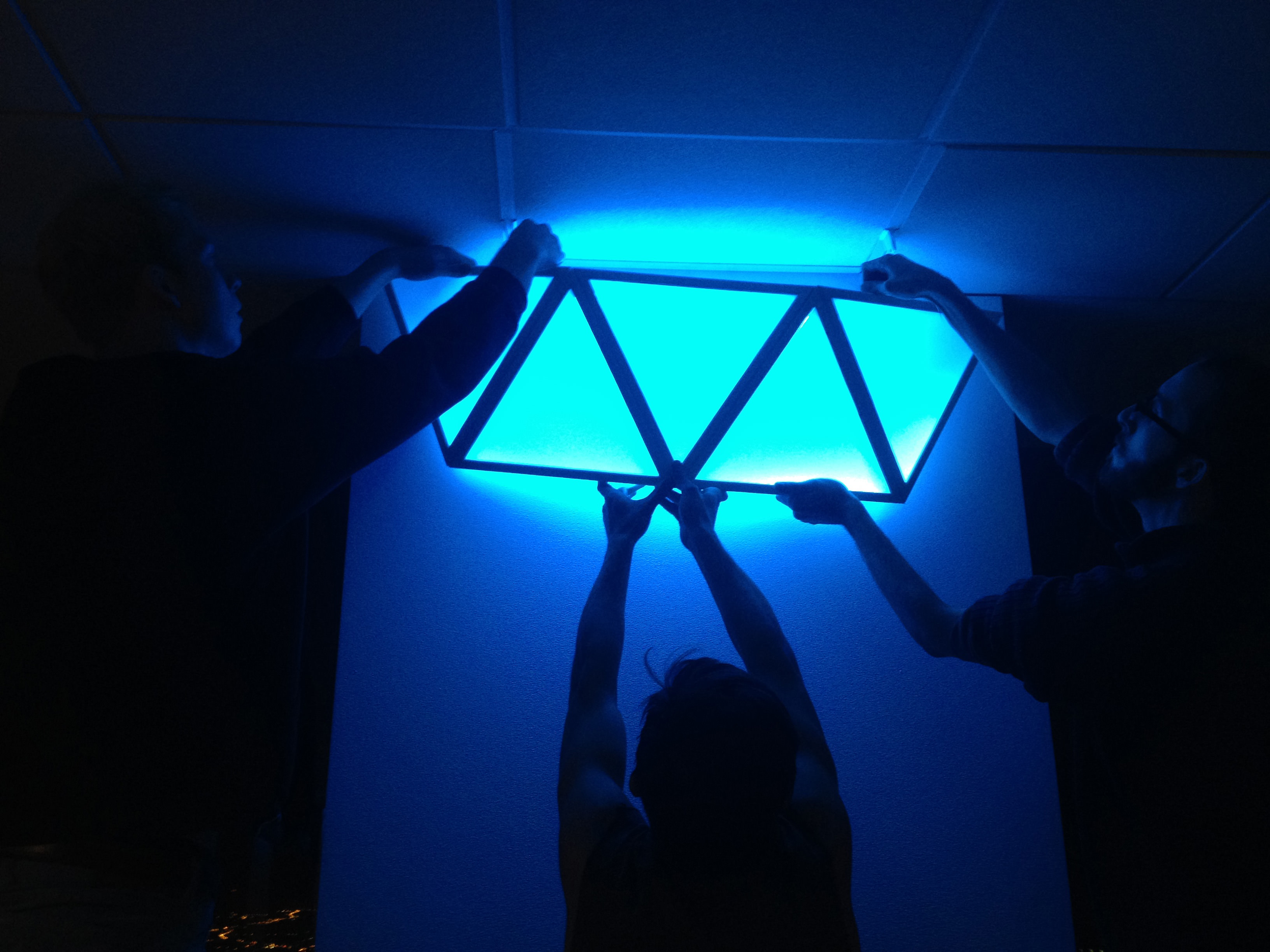 Still from Modulari Triangles spatial-design system